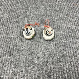 Vintage Homco #5559 Set of 2 Bird Ceramic Ornaments on Nest Christmas Tree 2x1.5